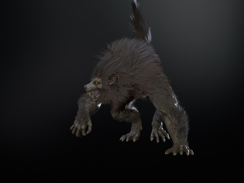 Werewolf Game Ready 3D Model