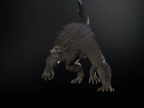Werewolf Game Ready 3D Model