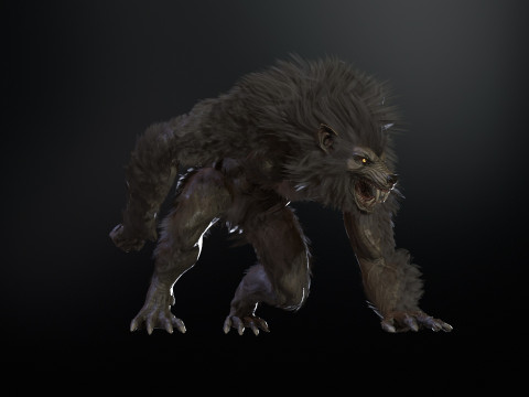 Werewolf Game Ready 3D Model