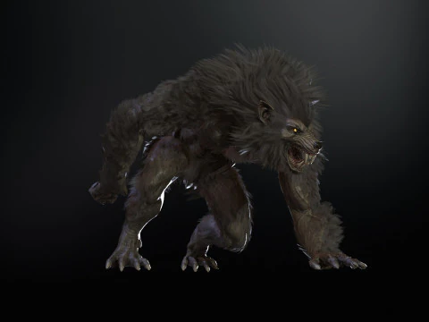 Werewolf Game Ready 3D Model