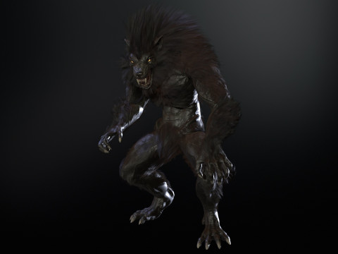 Werewolf Game Ready 3D Model