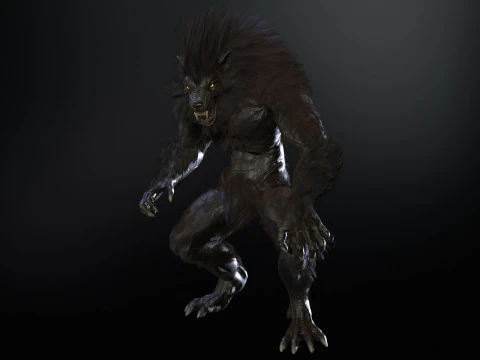 Werewolf Game Ready 3D Model