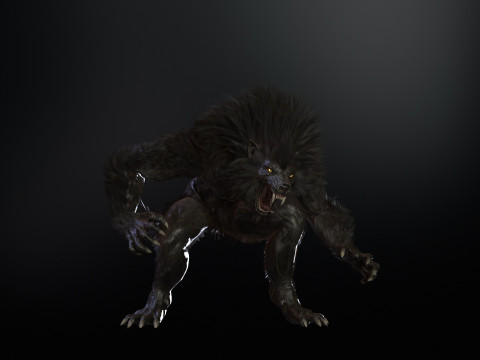 Werewolf Game Ready 3D Model