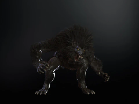 Werewolf Game Ready 3D Model
