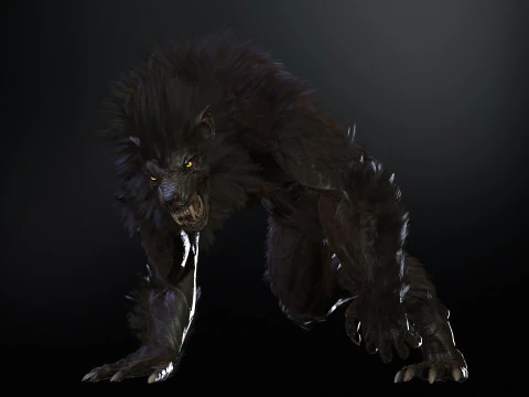 Werewolf Game Ready 3D Model