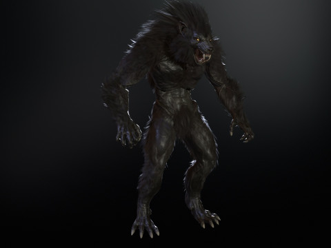 Werewolf Game Ready 3D Model