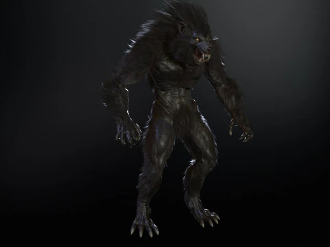 Werewolf Game Ready 3D Model