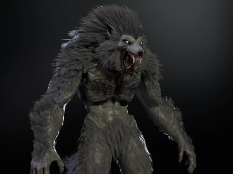 Werewolf Game Ready 3D Model