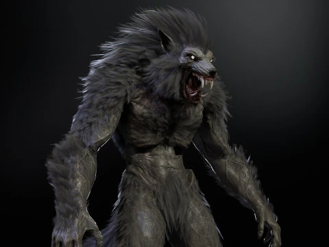 Werewolf Game Ready 3D Model