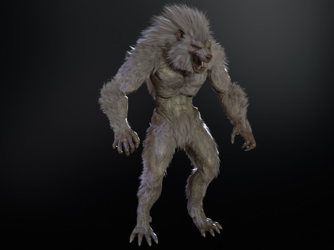 Werewolf Game Ready 3D Model