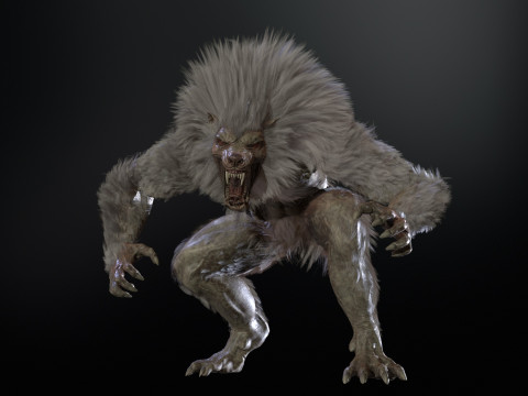 Werewolf Game Ready 3D Model