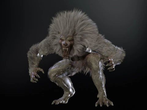 Werewolf Game Ready 3D Model