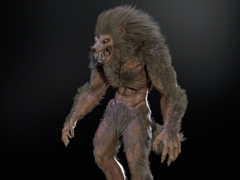 Werewolf Game Ready 3D Model