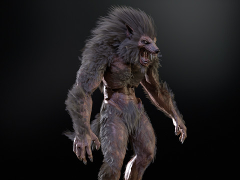 Werewolf Game Ready 3D Model