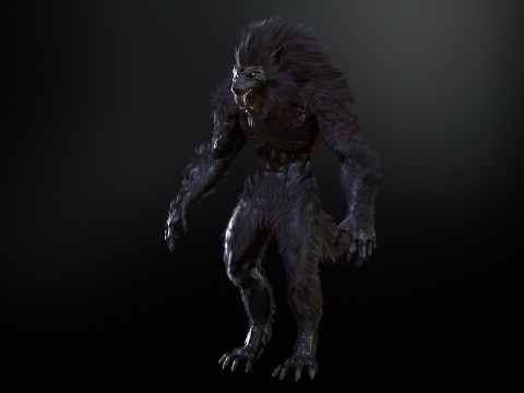 Werewolf Game Ready 3D Model