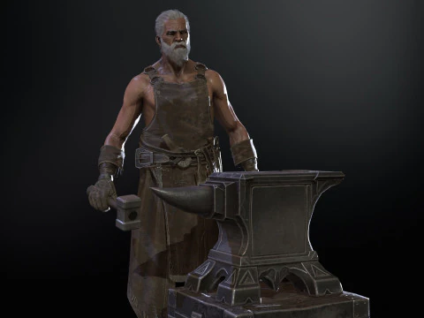 대장장이 3D 모델