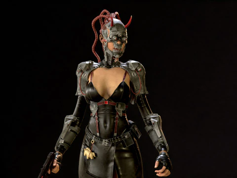 CyberPunkGirl Modello 3D