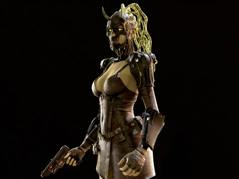 CyberPunkGirl 3D Model