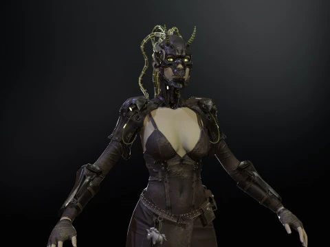 CyberPunkGirl 3D Model