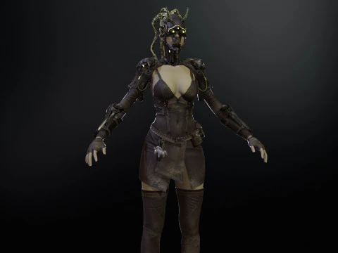 CyberPunkGirl 3D Model