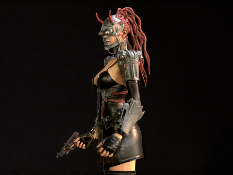 CyberPunkGirl 3D 模型