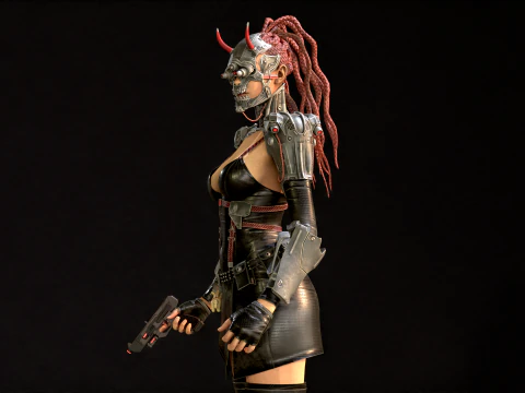 CyberPunkGirl 3D Model