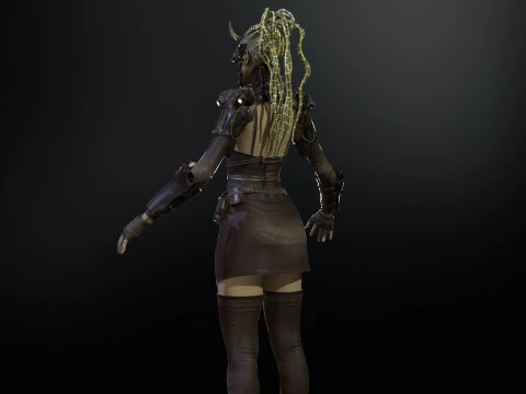CyberPunkGirl 3D Model