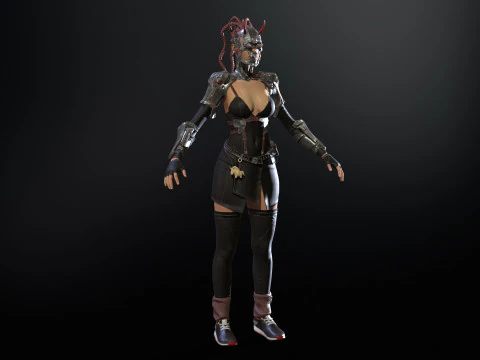 CyberPunkGirl 3D Model