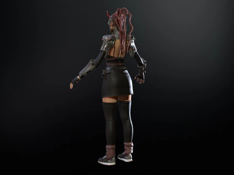 CyberPunkGirl 3D Model