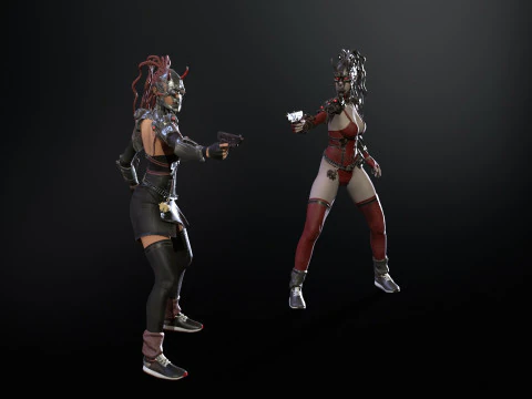CyberPunkGirl 3D Model