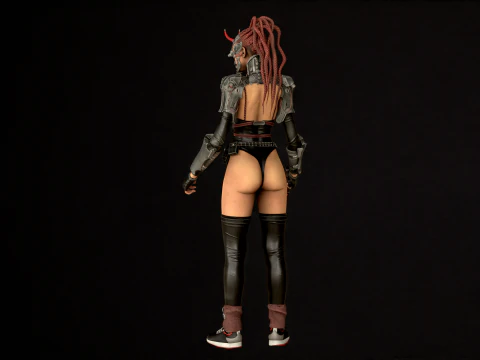 CyberPunkGirl 3D Model