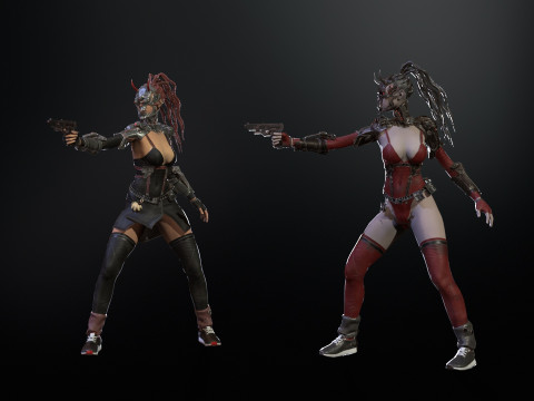 CyberPunkGirl 3D 模型