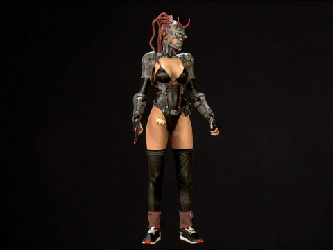 CyberPunkGirl 3D Model