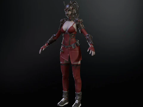CyberPunkGirl 3D Model