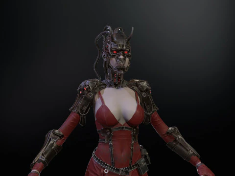 CyberPunkGirl 3D Model
