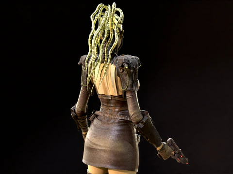 CyberPunkGirl 3D Model