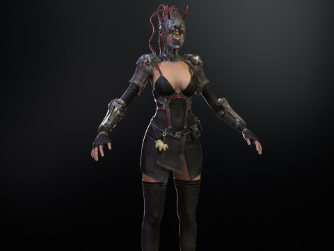 CyberPunkGirl 3D 模型