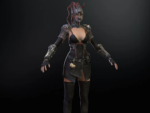CyberPunkGirl 3D Model