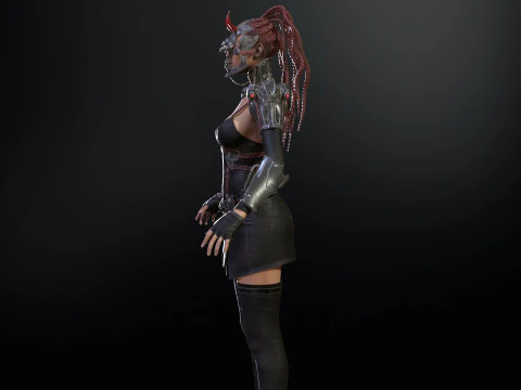CyberPunkGirl 3D Model