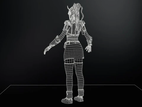 CyberPunkGirl 3D Model