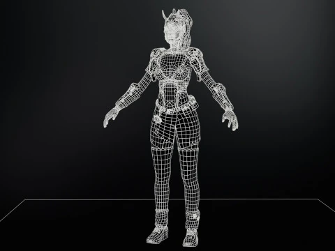 CyberPunkGirl 3D Model