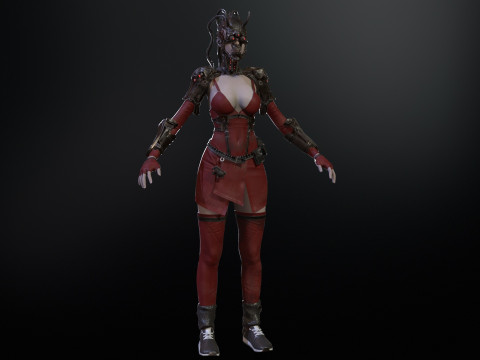CyberPunkGirl 3D 模型