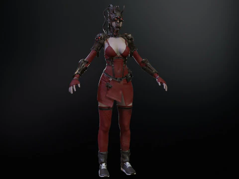 CyberPunkGirl 3D Model