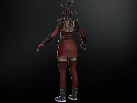 CyberPunkGirl 3D Model
