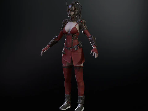 CyberPunkGirl 3D Model