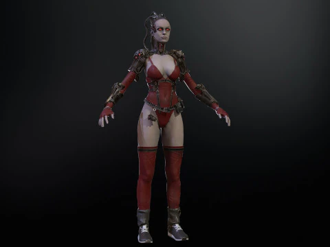 CyberPunkGirl 3D Model