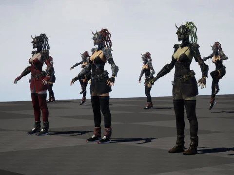 CyberPunkGirl 3D Model