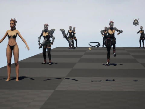 CyberPunkGirl 3D Model