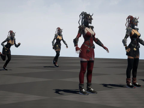 CyberPunkGirl 3D Model