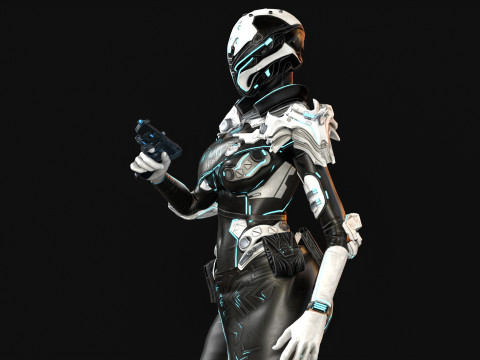 SciFiCopGirl 3D Модель